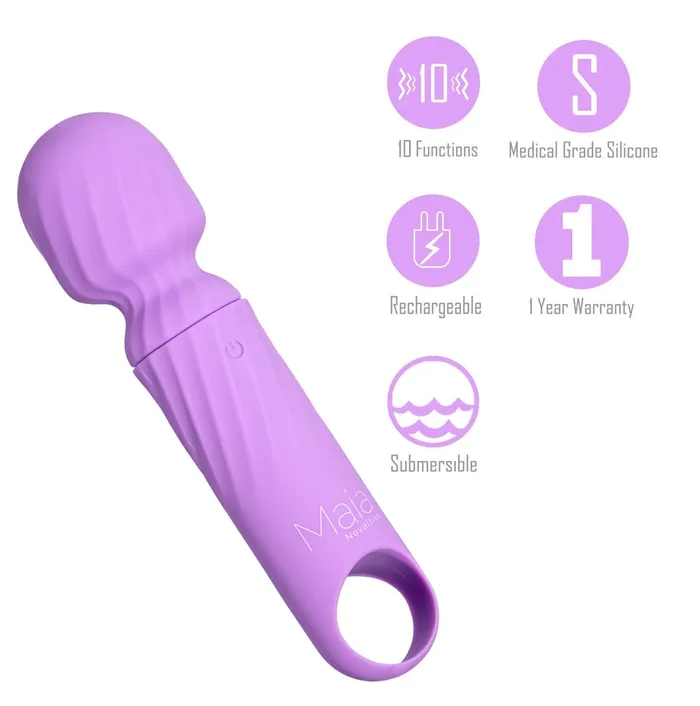 Vibrators Maia Toys Maia DOLLY Purple 127 cm USB Rechargeable Massage Wand Vibrators Maia Toys Maia DOLLY Purple 127 cm USB Rechargeable Massage Wand