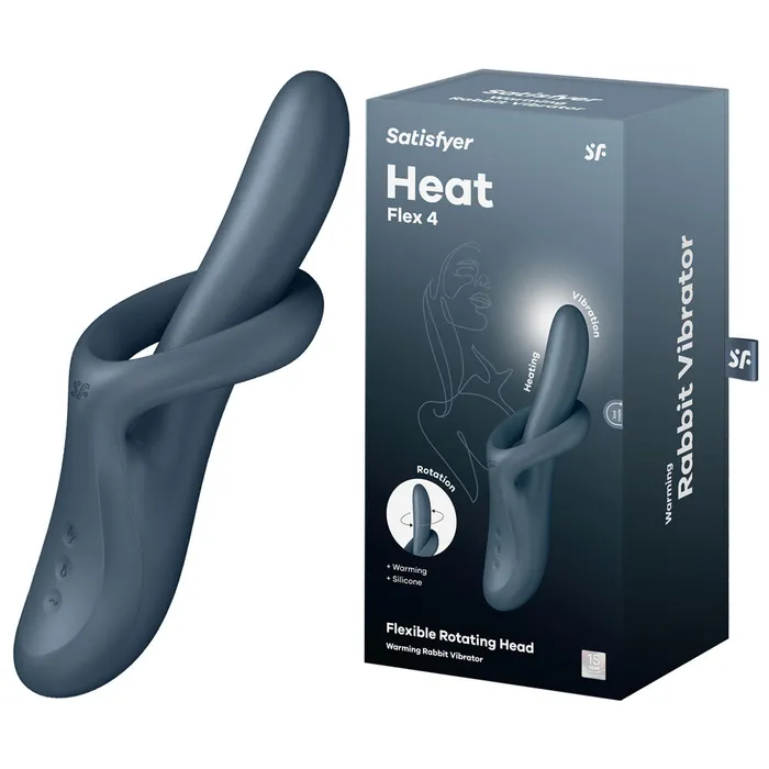 Vibrators Satisfyer Satisfyer Heat Flex 4 Grey USB Rechargeable Heating Vibrator Vibrators Satisfyer Satisfyer Heat Flex 4 Grey USB Rechargeable Heating Vibrator