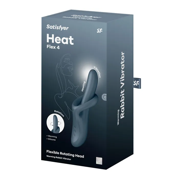 Vibrators Satisfyer Satisfyer Heat Flex 4 Grey USB Rechargeable Heating Vibrator Vibrators Satisfyer Satisfyer Heat Flex 4 Grey USB Rechargeable Heating Vibrator