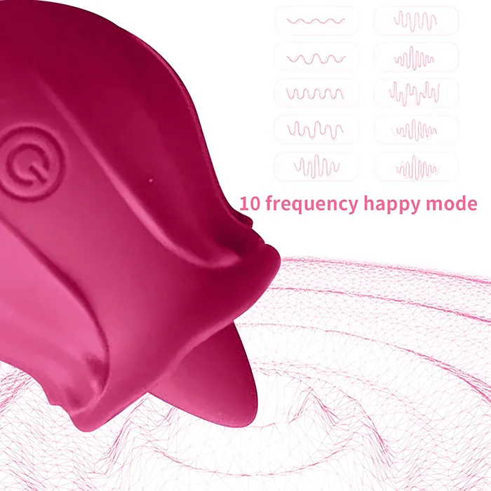 Vibrators sex toys for us Clit Licking Sucking Tongue Rose Vibrator
