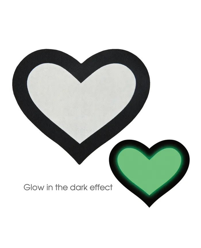 Xgen Dildos Peekaboo Glow in the Dark Hearts Pack of 2