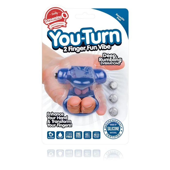 YouTurn 2 Finger Fun Vibe Blueberry Screaming O Vibrators