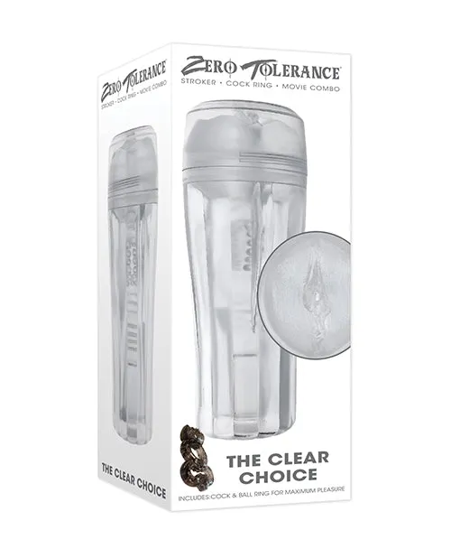 Zero Tolerance The Clear Choice Masturbator Clear Evolved Novelties INC Male Sex Toys Zero Tolerance The Clear Choice Masturbator Clear Evolved Novelties INC Male Sex Toys