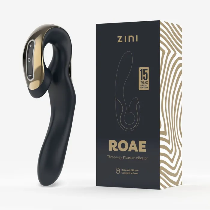Zini Roae Special Edition BlackGold 195 cm Rechargeable Vibrator Zini Female Sex Toys Zini Roae Special Edition BlackGold 195 cm Rechargeable Vibrator Zini Female Sex Toys